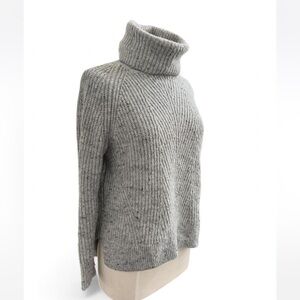 Madewell Ribbed Gray Turtleneck Sweater Size Small